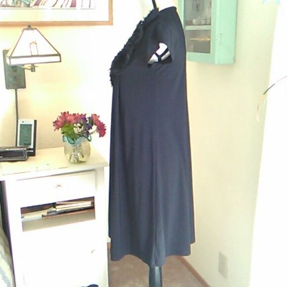 Nic&Dom Embellished Little Black Shift Dress - Picture 4 of 8